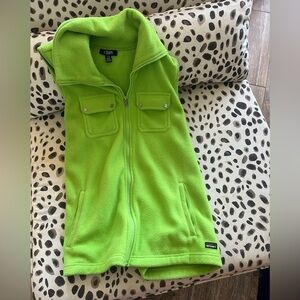 Chaps Lime Green Fleece Vest